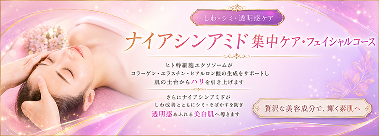 ナイアシンアミド集中ケア・フェイシャルコース