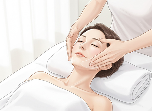 フェイスラインのたるみに対するエステサロンでのケア