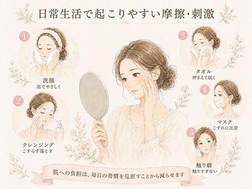 日常生活で起こりやすい摩擦・刺激