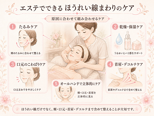 エステでできるほうれい線まわりのケア