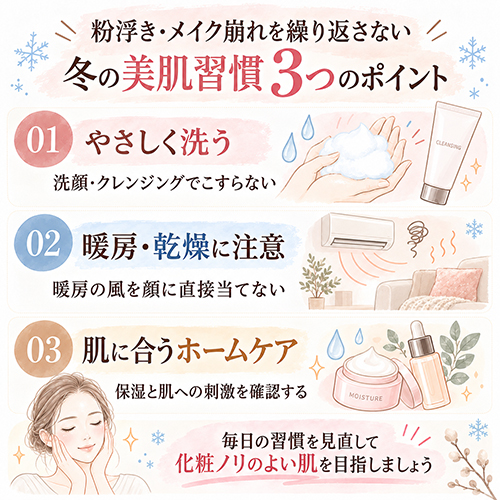 粉浮きやメイク崩れを繰り返さないために見直したい習慣